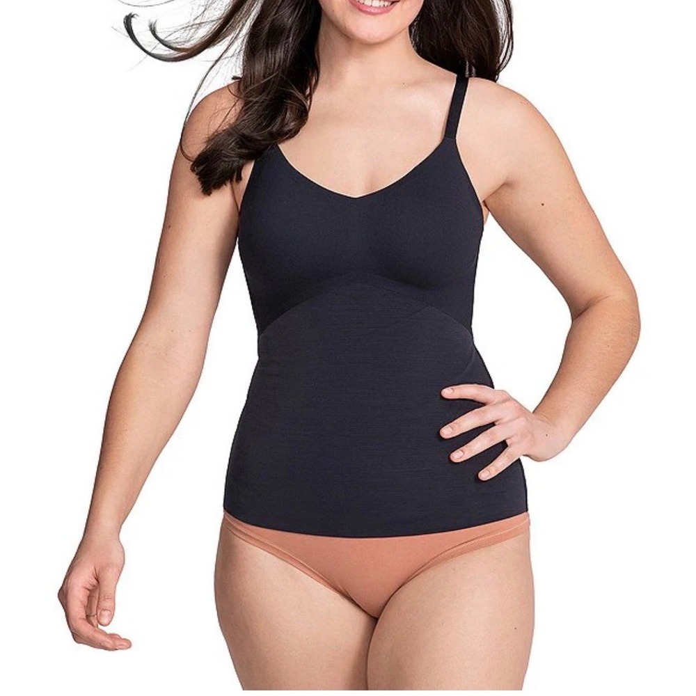 Honeylove LiftWear‎ Cami Black Wireless Support Shapewear Tank Top XL